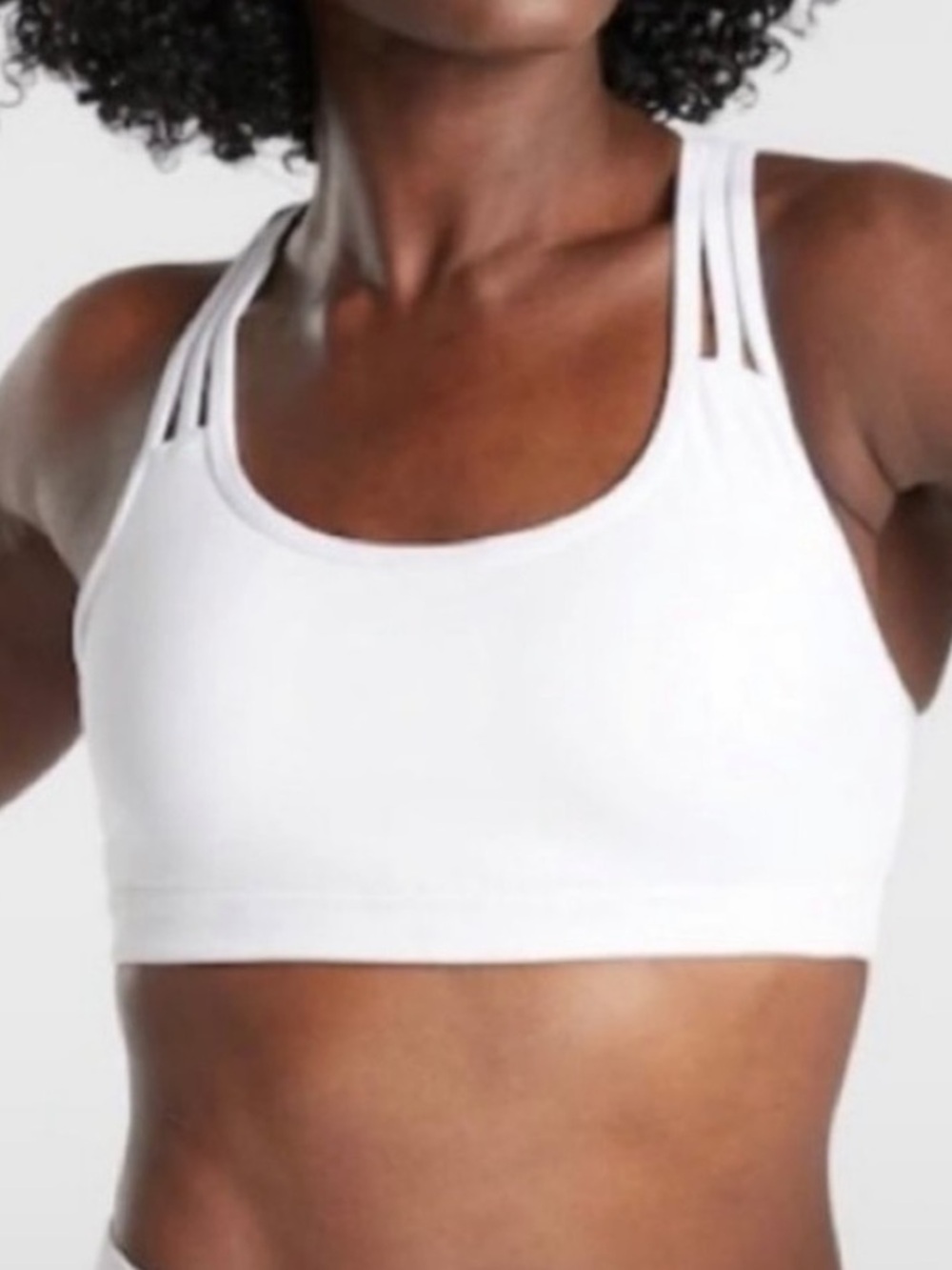 Athleta Fully Focused White Sports Bra - Picture 2 of 4